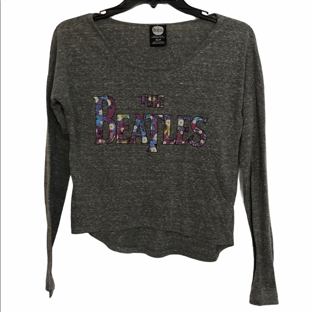 The Beatles long sleeve crop Tee Shirt
